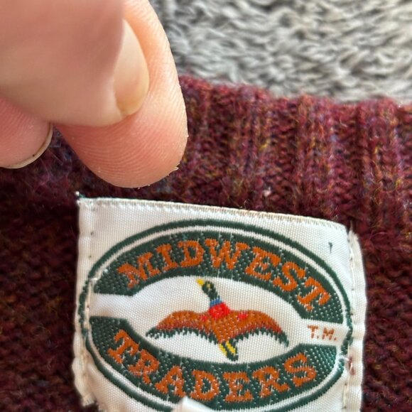 Vtg Midwest Trader Sweater Vest Argyle Wool Blend Prep Academia Old Money 18977 - Picture 6 of 8